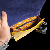 Genuine Leather & Cow Hair Shoulder Bag - Yellow, Tan, Hair