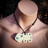 Hei Tiki Side Hanging Carving Pendant Necklace - NZ Maori Inspired