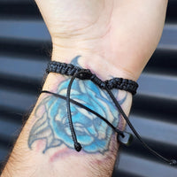 Irregular Shaped Greenstone Macrame Bracelet