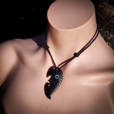 Manaia Notched Hook Bone Carving Pendant Necklace - NZ Maori Inspired