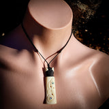 Manaia Toki Bone Carving Pendant Necklace - NZ Maori Inspired