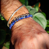 Natural Lapis Lazuli Elastic Bead Bracelet