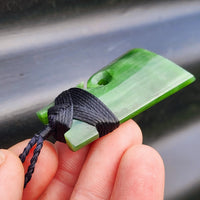 Greenstone Toki Pendant Necklace With Koru Carved Center