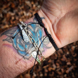 Paua Bone Carving Macrame Bracelet