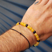 Adults Bracelet - Raw Honey & Polished Cherry Amber