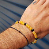 Adults Bracelet - Raw Honey & Polished Cherry Amber