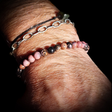 Natural Rhodonite Elastic Bracelet