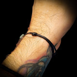 NZ Greenstone Pounamu Cube Simplistic Cord Bracelet