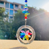 Vibrant Chakra Circle Crystal Suncatcher