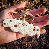 XL Taniwha Breastplate Bone Carving Pendant Necklace