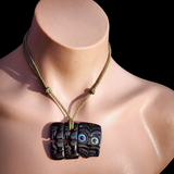 Hei Tiki Black Bone Carving Pendant Necklace