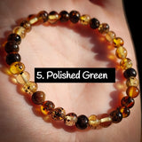 Natural Baltic Amber Elastic Bracelets