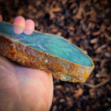 681g Raw Nephrite Jade Carving Slice (R14B694)