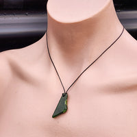 Natural Greenstone Pendant Necklace (AJJC2345)