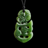 Natural NZ Jade Hei Tiki Pendant Necklace (N2142)