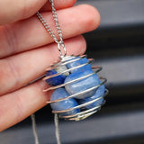 Interchangeable Crystal Stone Holder Empty Cage Necklace