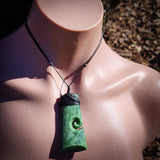 Natural Jade Koru Toki Pendant Necklace (N1212)