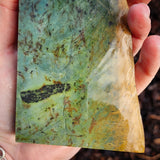 547g Raw Nephrite Jade Carving Slice (R14B657)