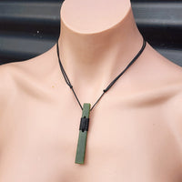 NZ Greenstone Pounamu Toki Pendant Necklace (N111)