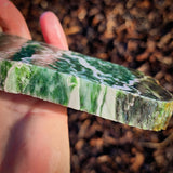 581g Raw Nephrite Jade Carving Slice (R14B698)