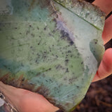597g Raw Nephrite Jade Carving Slice (R14B654)