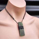 NZ Greenstone Pounamu Toki Pendant Necklace (N375)