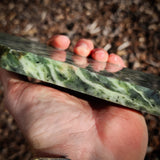 825g Raw Nephrite Jade Carving Slice (R14B711)