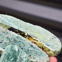 1kg Raw New Zealand Greenstone / Pounamu Carving Slices (R14B216)