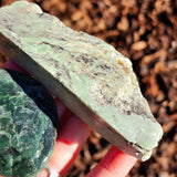 579g Raw NZ Greenstone Pounamu Carving Slices (R14B643)