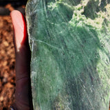 1611g Raw Nephrite Jade Carving Slice (R14B633)