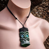 Natural Jade Tiki Toki Pendant Necklace (N1119)