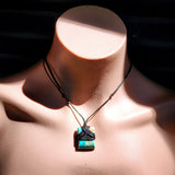 Genuine Arizona Turquoise Toki Pendant Necklace (1BBB298)