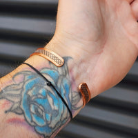 Copper Magnetic Mesh Cuff Bracelet