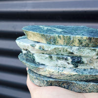 1.1kg Raw New Zealand Greenstone / Pounamu Carving Slices (R14B195)