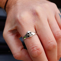 Solid 925 Sterling Silver 9mm Skull Ring