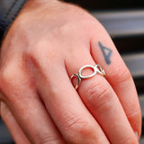Solid 925 Sterling Silver Wide Irregular Hole Ring