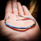 Solid 925 Sterling Silver Rustic Hammer Finish Handmade Bracelet