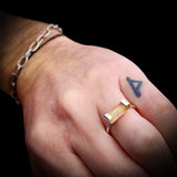 Solid 925 Sterling Silver & Natural Raw Imperial Topaz Handmade Ring