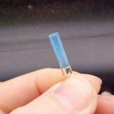 925 Sterling Silver & Natural Aquamarine Stick Handmade Pendant Necklace