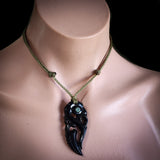 Manaia Black Bone Carving Pendant Necklace