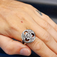 Size  T - Stainless Steel Celtic Trinity Knot Ring