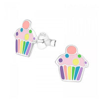 925 Sterling Silver Cupcake Stud Earrings