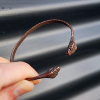 Handmade Copper Snake Cuff Bracelet