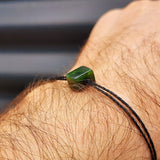 Greenstone Cube Double Strand Bracelet
