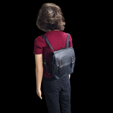 Genuine Leather Backpack - Black