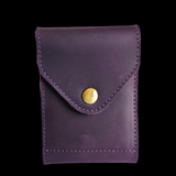 (CLEARANCE) Genuine Leather Fold Over Card Holder - Multiple Color Options