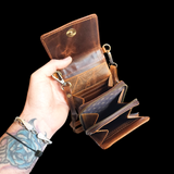 Genuine Leather Gypsy Shoulder Bag - Vintage Brown