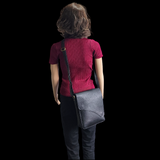 Genuine Leather Shoulder Bag - Black