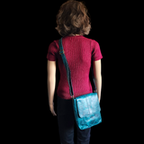 Genuine Leather Shoulder Bag - Aqua