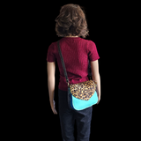 Genuine Leather & Cow Hair Hand bag - Patchwork Leopard